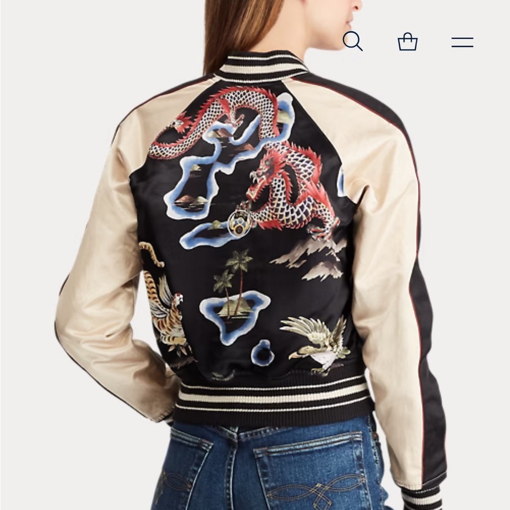 Ralph Lauren RRL Silk Bomber Jacket - Picture 4 of 14